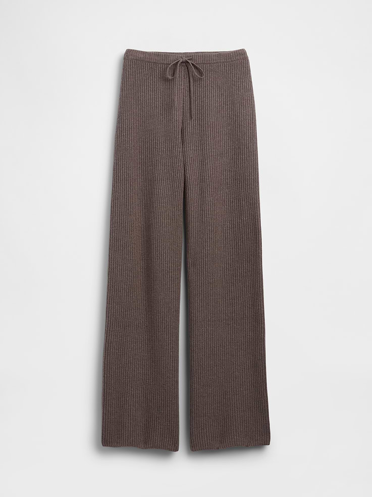 Image number 6 showing, CashSoft Shaker-Stitch Sweater Pants