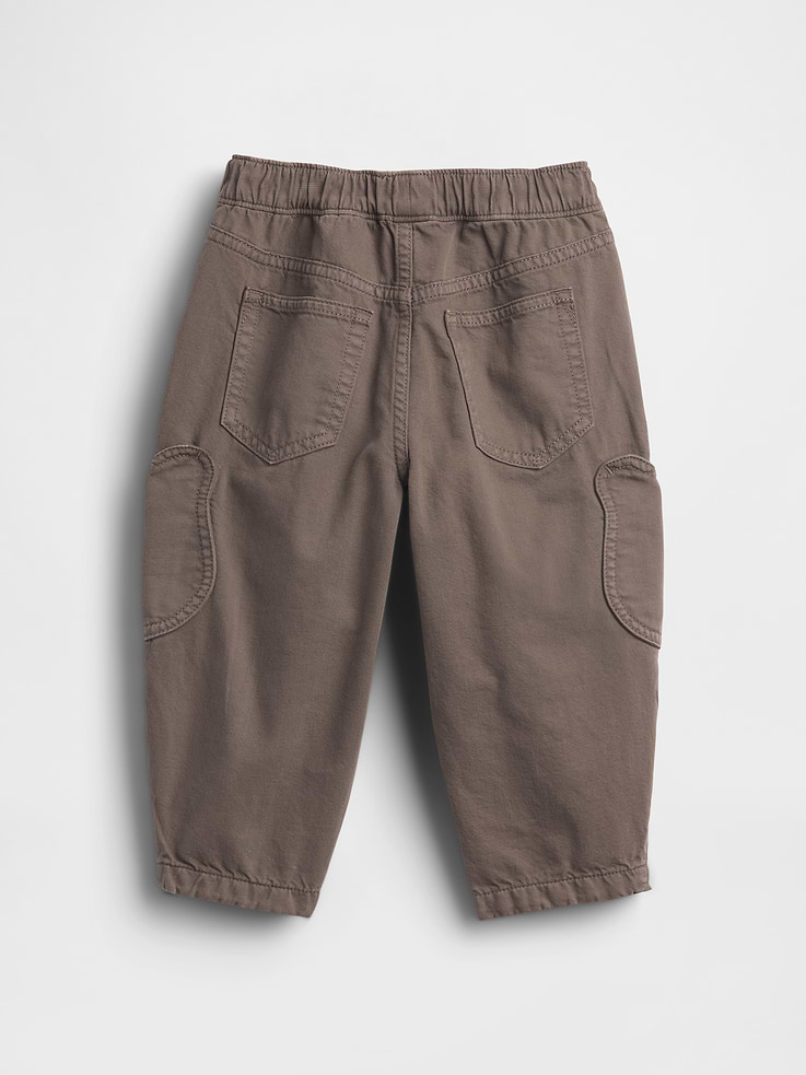 Image number 4 showing, Baby & Toddler Pull-On Bear Pocket Barrel Jeans