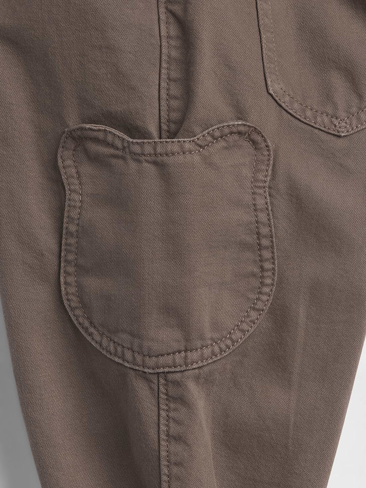 Image number 5 showing, Baby & Toddler Pull-On Bear Pocket Barrel Jeans