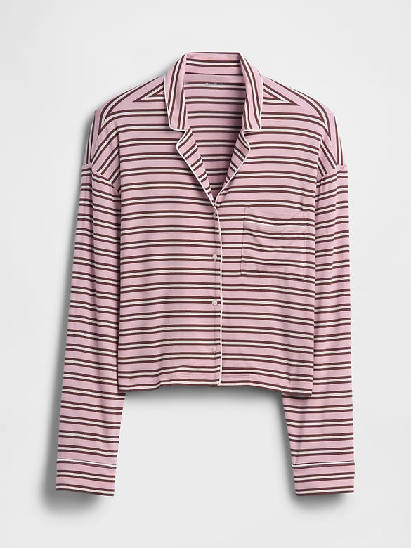 SoftMade Modal Crop PJ Top