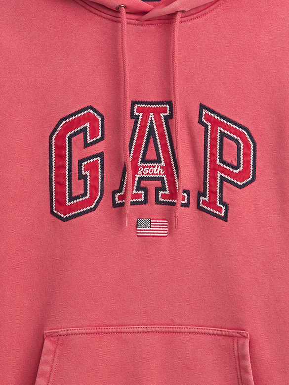 VintageSoft Oversized Americana Logo Hoodie