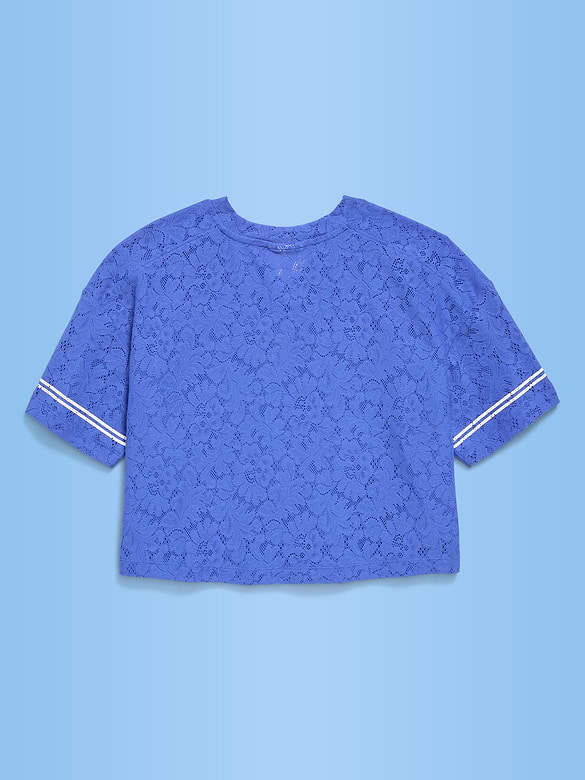 FIFA World Cup 26™ France Boxy Lace V-Neck T-Shirt for Girls