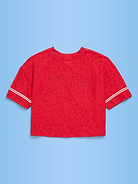 Image number 2 showing, FIFA World Cup 26™ Canada Boxy Lace V-Neck T-Shirt for Girls