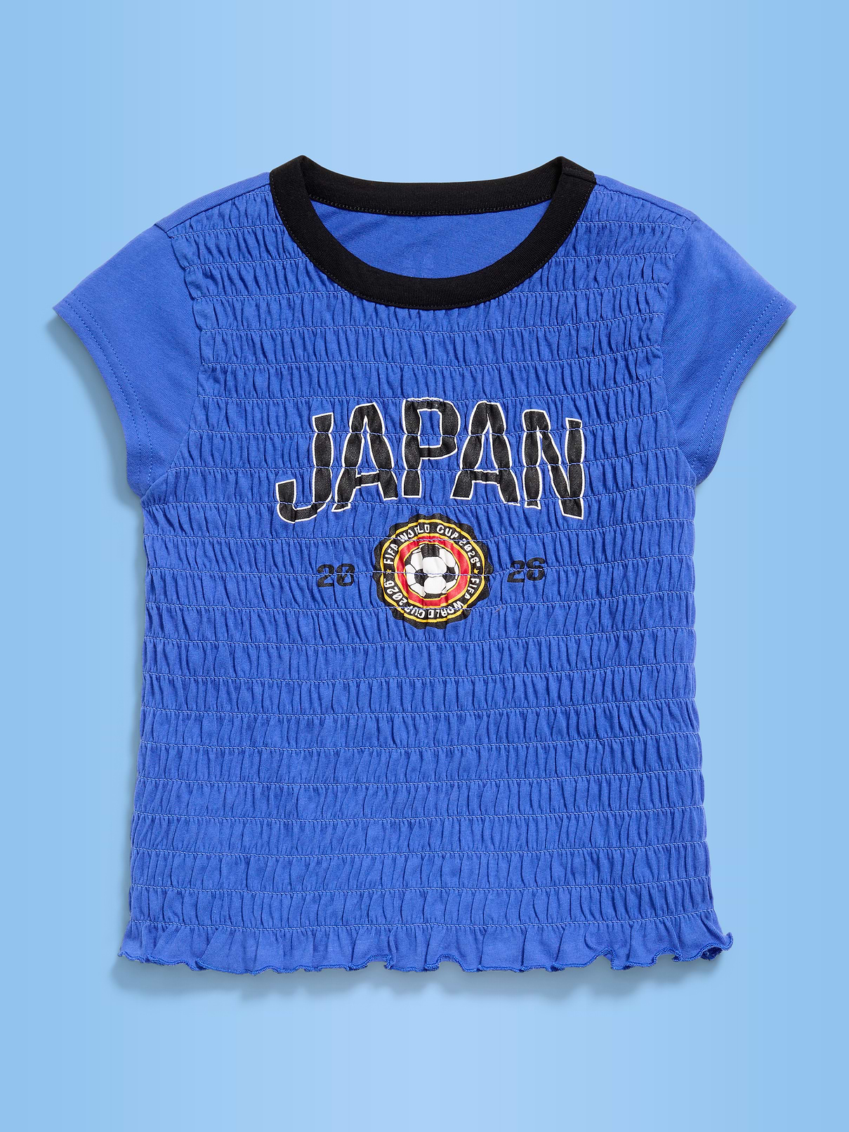 Image number 1 showing, FIFA World Cup 26™ Japan Smocked Graphic T-Shirt for Girls