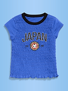 Image number 1 showing, FIFA World Cup 26™ Japan Smocked Graphic T-Shirt for Girls