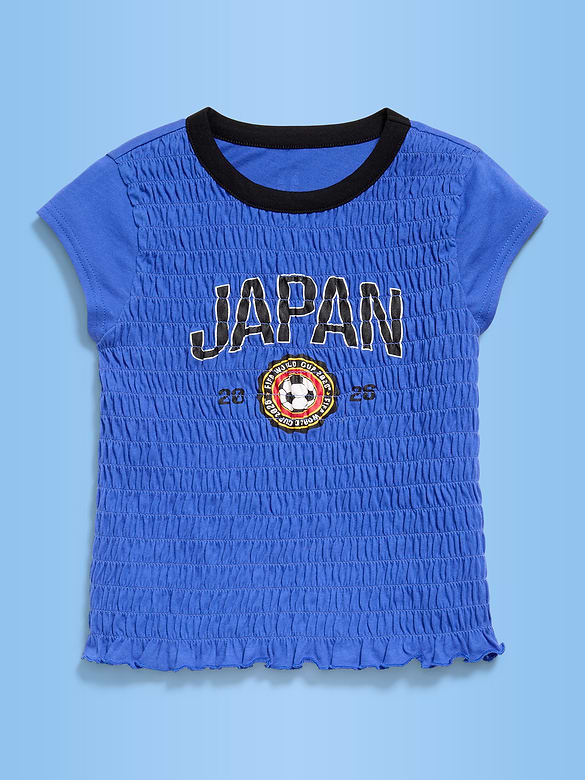 FIFA World Cup 26™ Japan Smocked Graphic T-Shirt for Girls