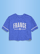 Image number 1 showing, FIFA World Cup 26™ France Boxy Lace V-Neck T-Shirt for Girls