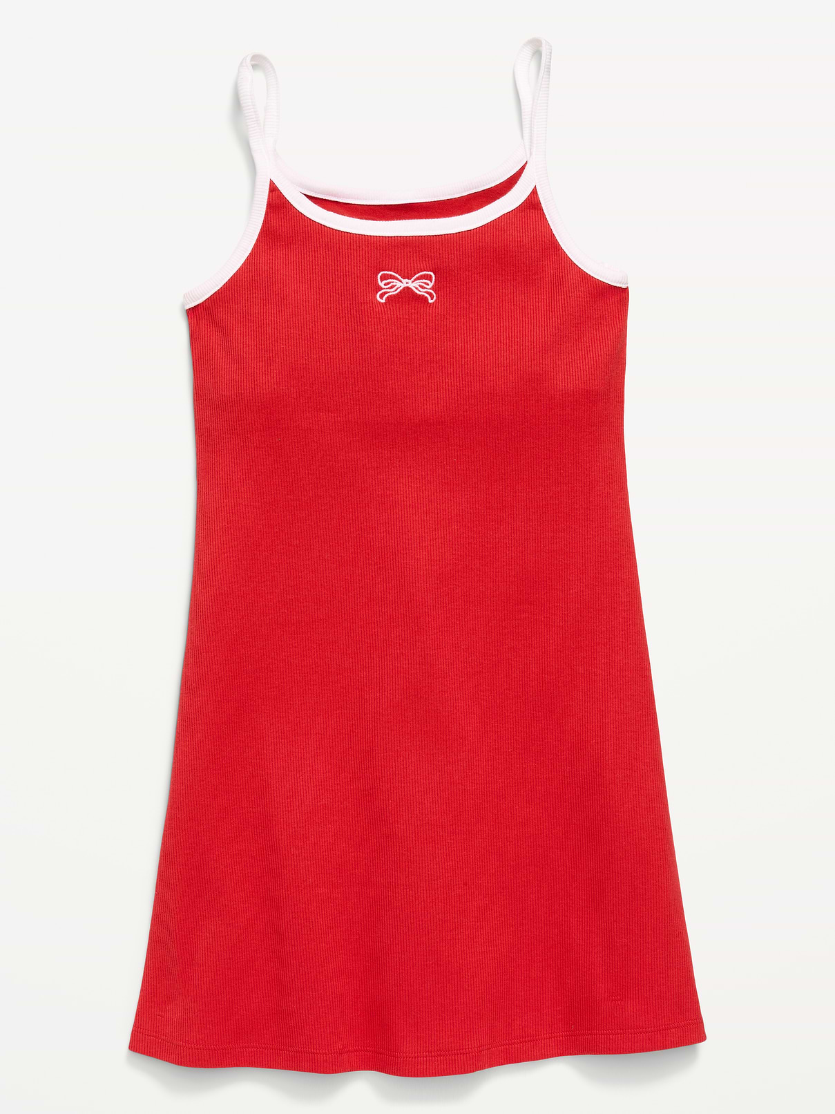 Image number 3 showing, Fitted Sleeveless Ribbed Swing Dress for Girls