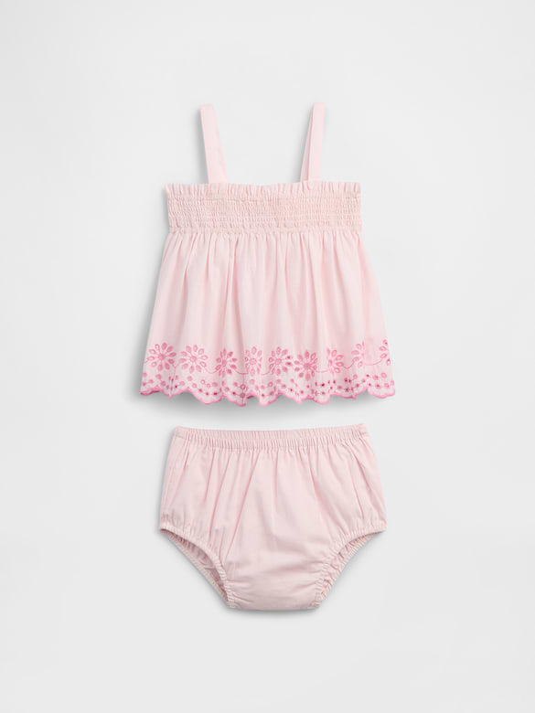 Baby Eyelet Two-Piece Outfit Set