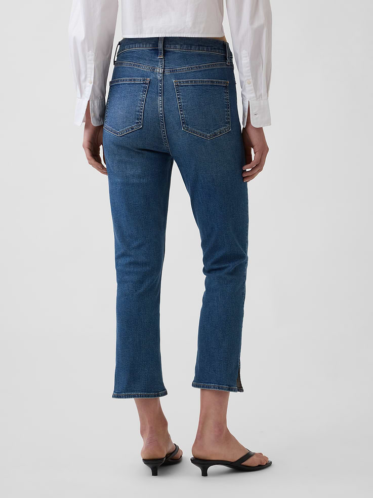 Image number 4 showing, High Rise Capri Jeans
