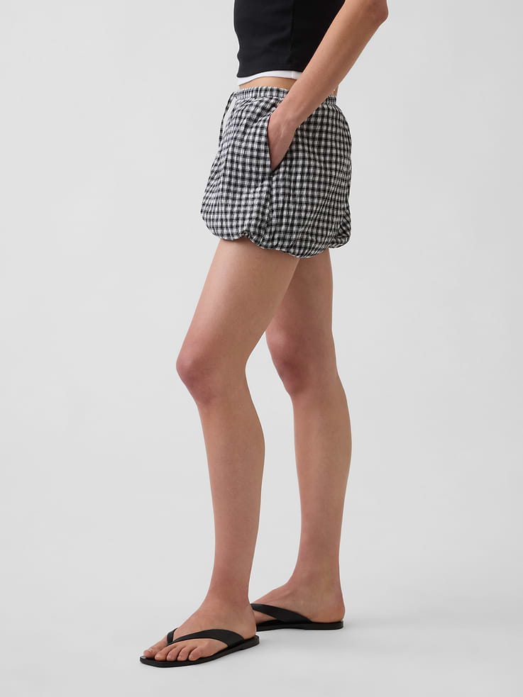 Image number 3 showing, Gingham Easy Bubble Shorts