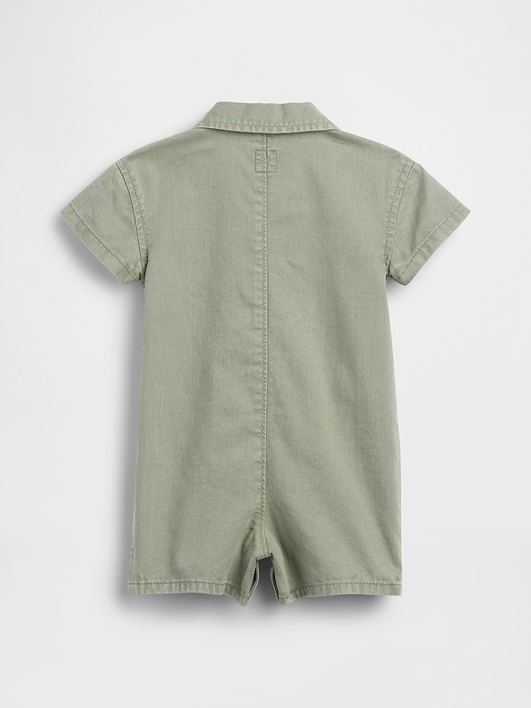 Baby Denim Pocket Shorty One-Piece