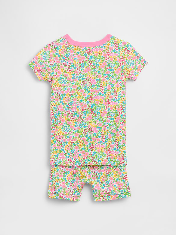 Baby & Toddler Organic Brushed Cotton Floral PJ Short Set