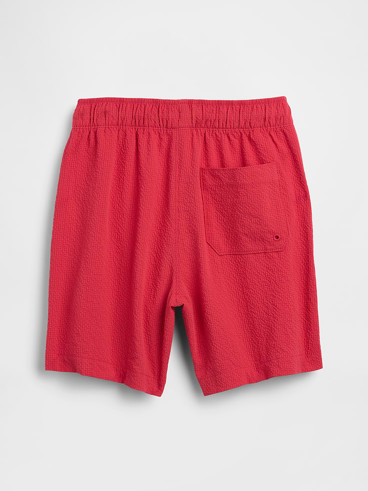 Image number 2 showing, Kids 5" Seersucker Swim Trunks