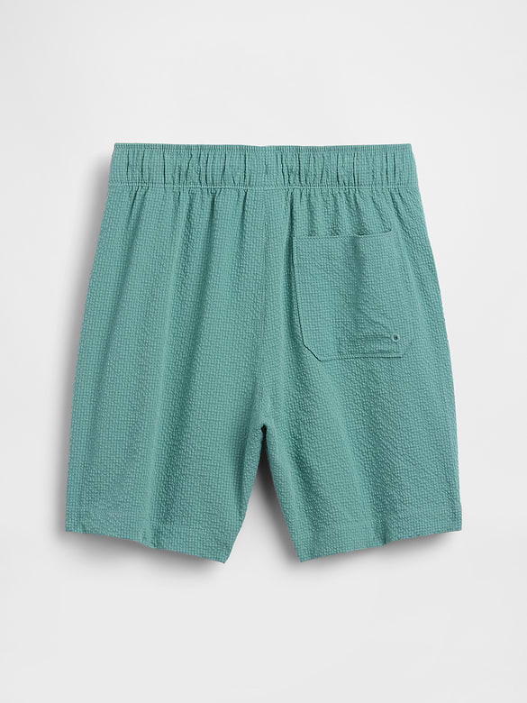 Kids 5" Seersucker Swim Trunks
