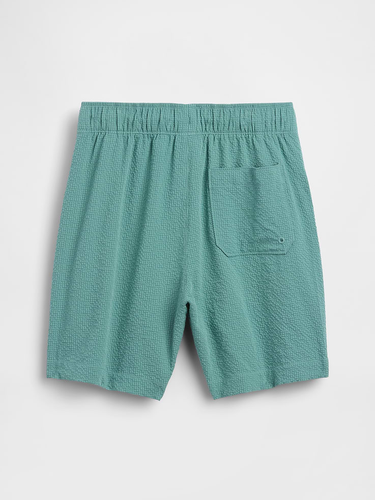 Image number 2 showing, Kids 5" Seersucker Swim Trunks