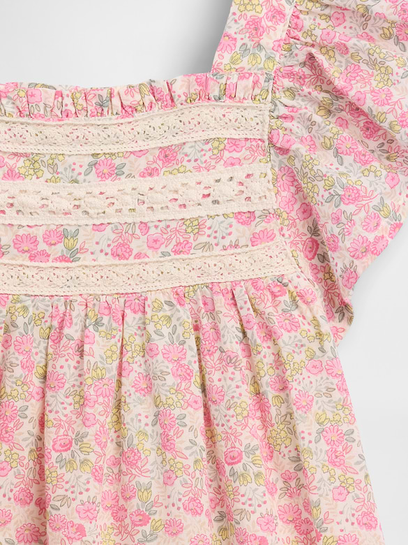 Baby & Toddler Flutter-Sleeve Floral Dress