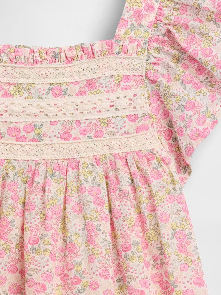 Image number 4 showing, Baby & Toddler Flutter-Sleeve Floral Dress