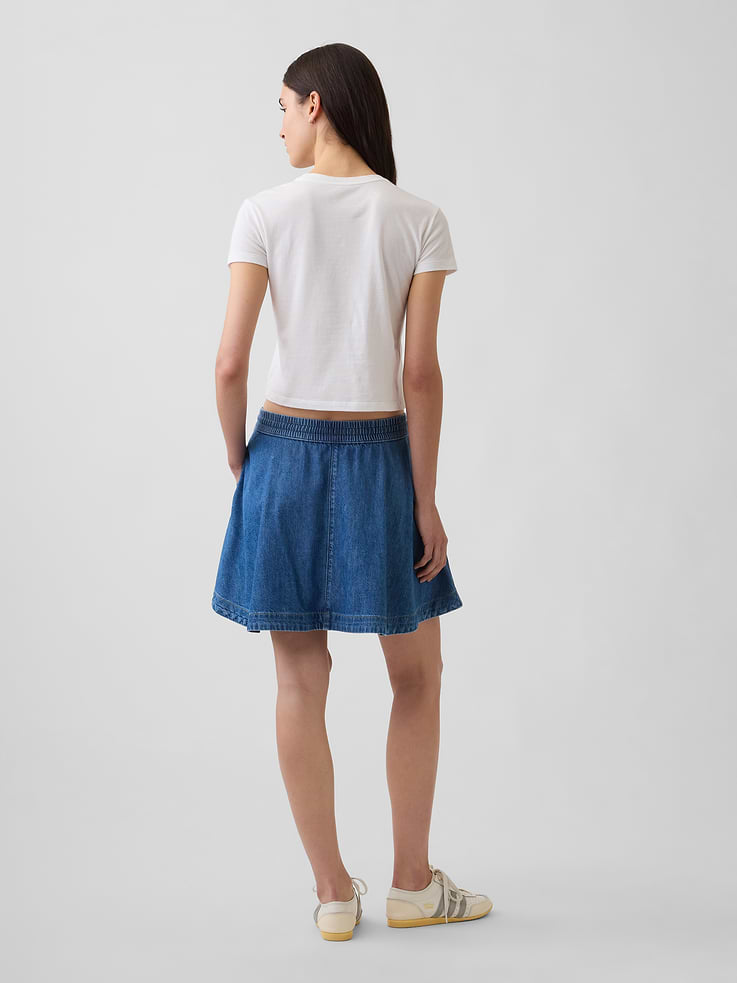 Image number 2 showing, UltraSoft Denim Easy Mini Skirt