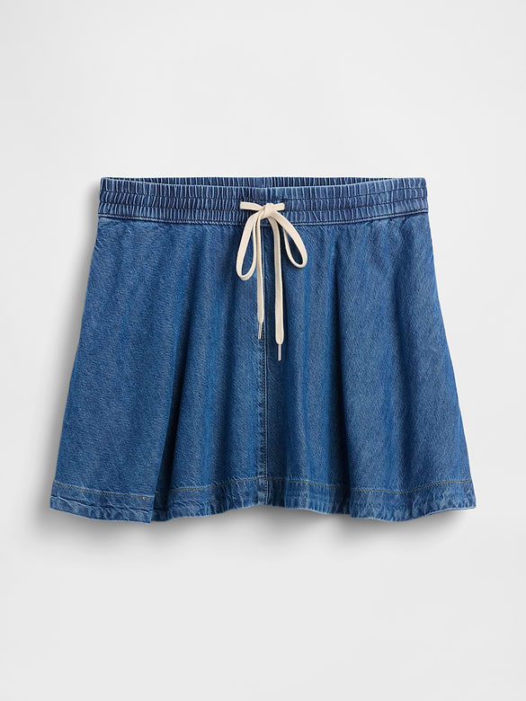 UltraSoft Denim Easy Mini Skirt