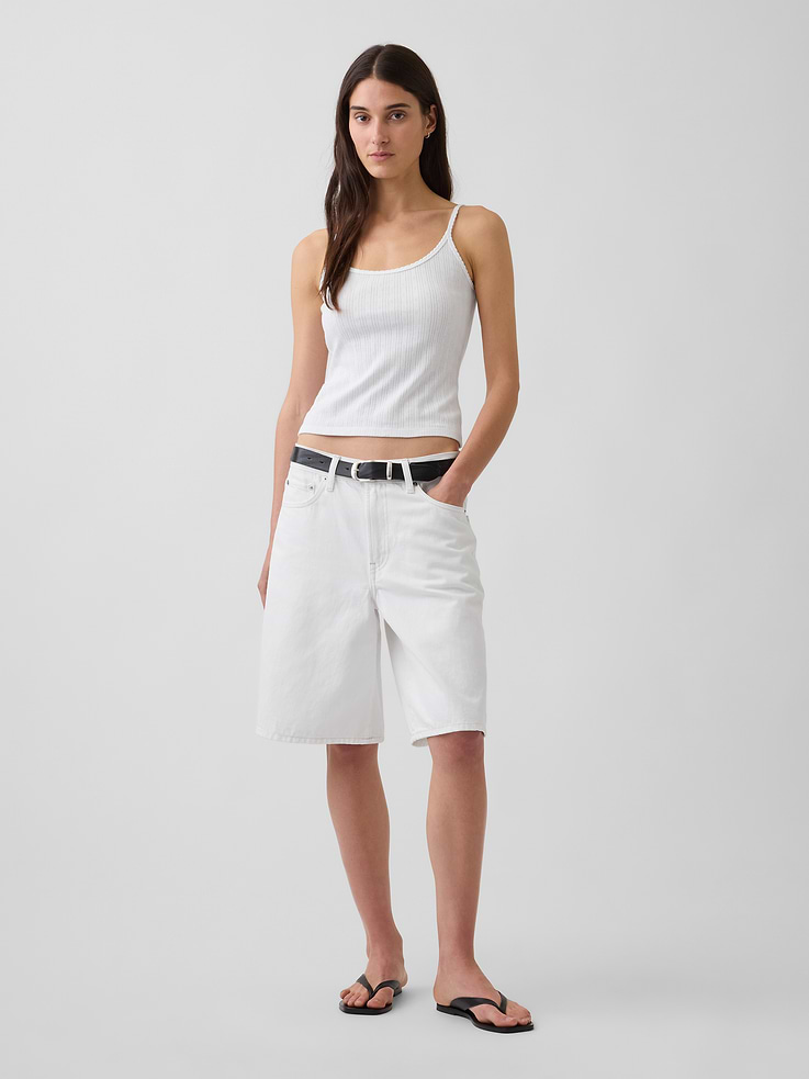 Image number 2 showing, Pointelle Crop Cami