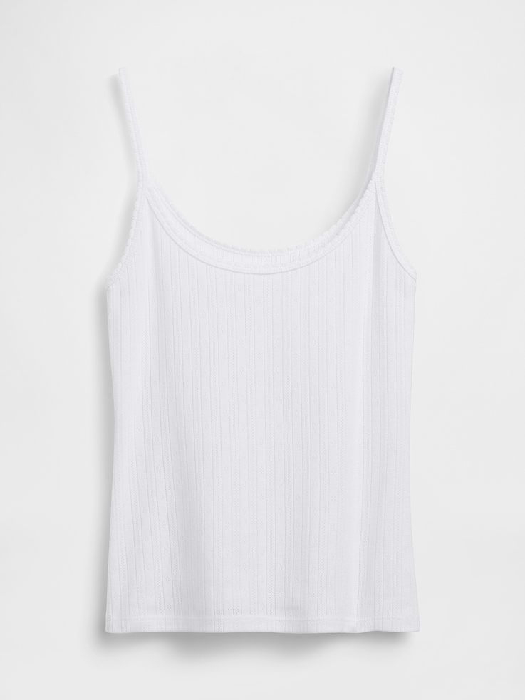 Image number 5 showing, Pointelle Crop Cami