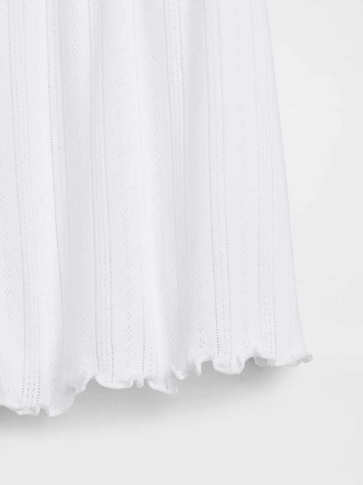 Image number 5 showing, Pointelle Lettuce-Hem PJ Shorts