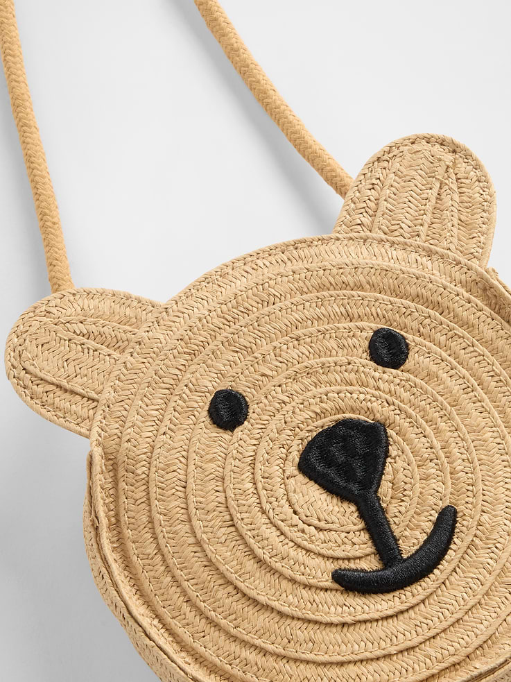 Image number 3 showing, Toddler Brannan Bear Straw Bag