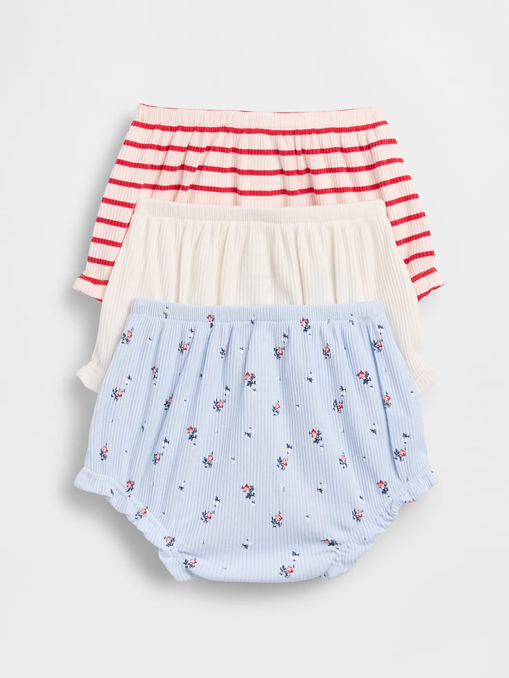 Image number 2 showing, Baby First Favorites TinyRib Ruffle Bloomers (3-Pack)