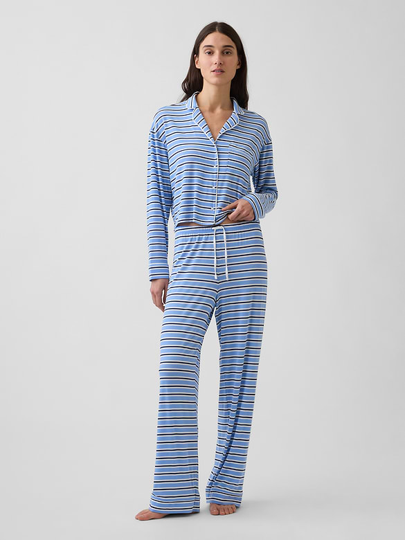 SoftMade Modal Crop PJ Top