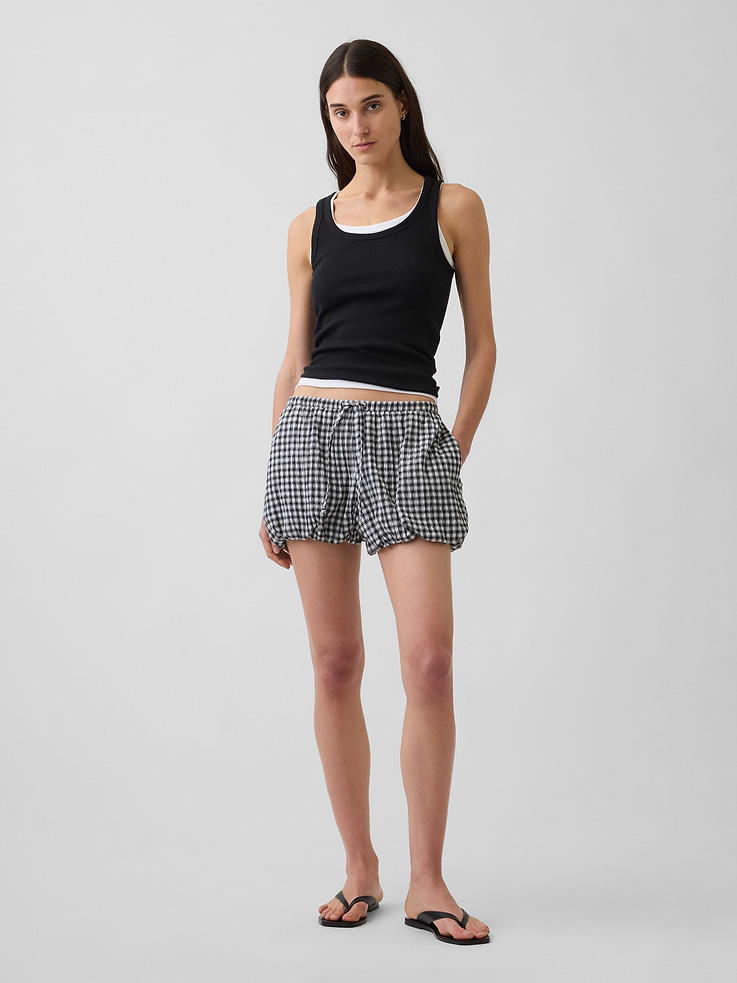 Image number 1 showing, Gingham Easy Bubble Shorts