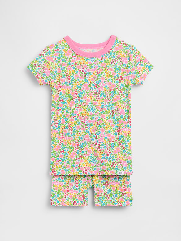 Baby & Toddler Organic Brushed Cotton Floral PJ Short Set