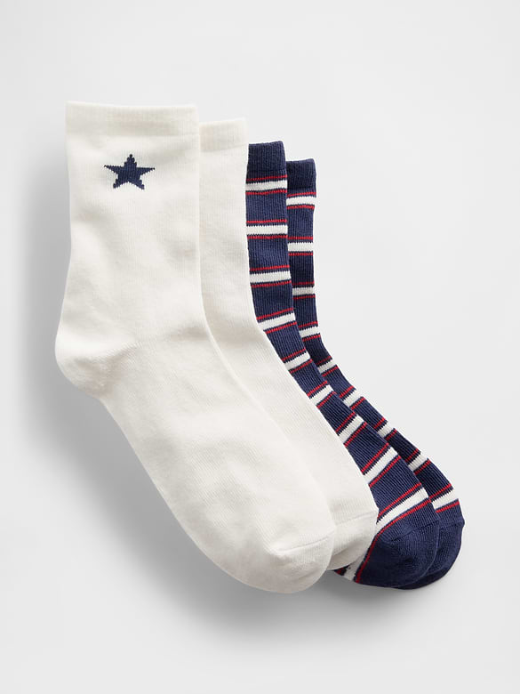Kids Star Crew Socks (2-Pack)