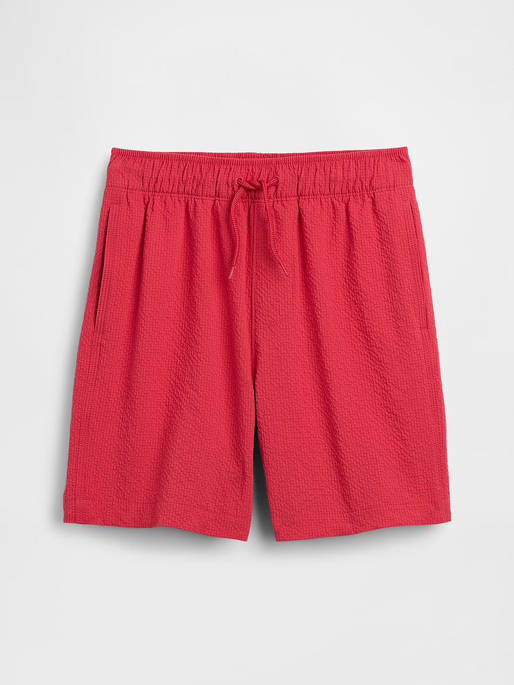 Image number 1 showing, Kids 5" Seersucker Swim Trunks