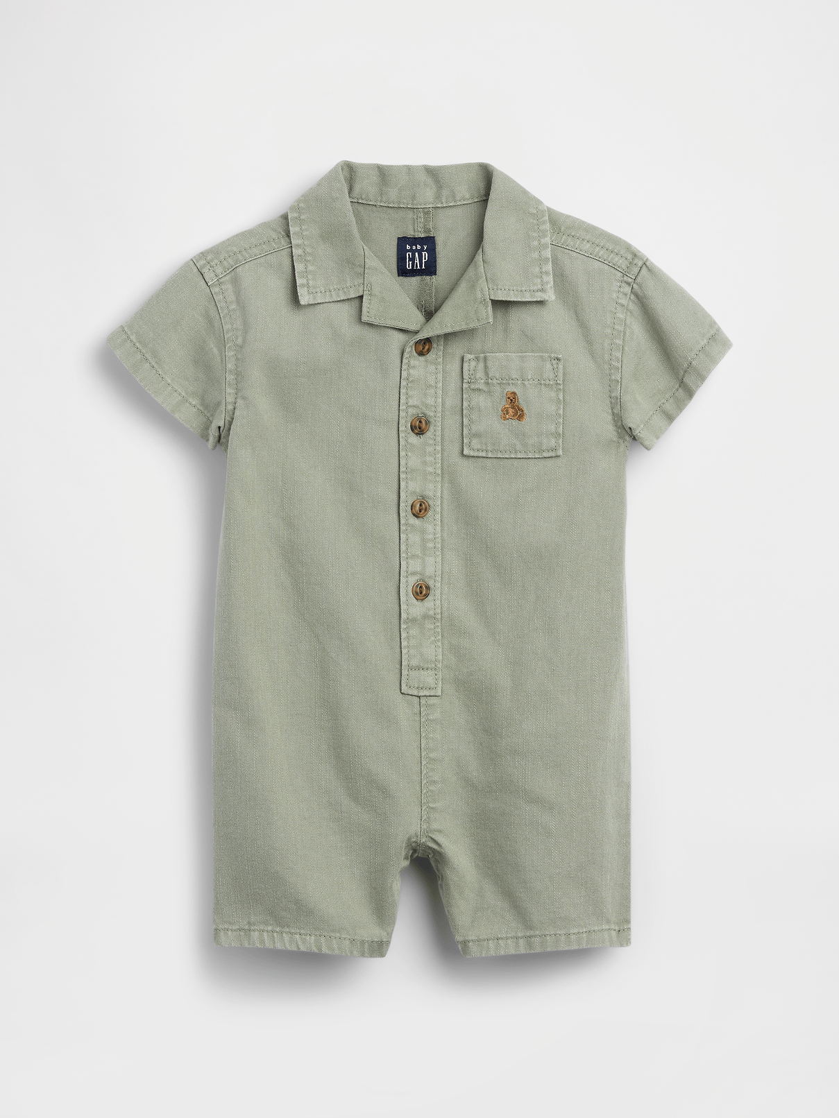 Baby Denim Pocket Shorty One-Piece
