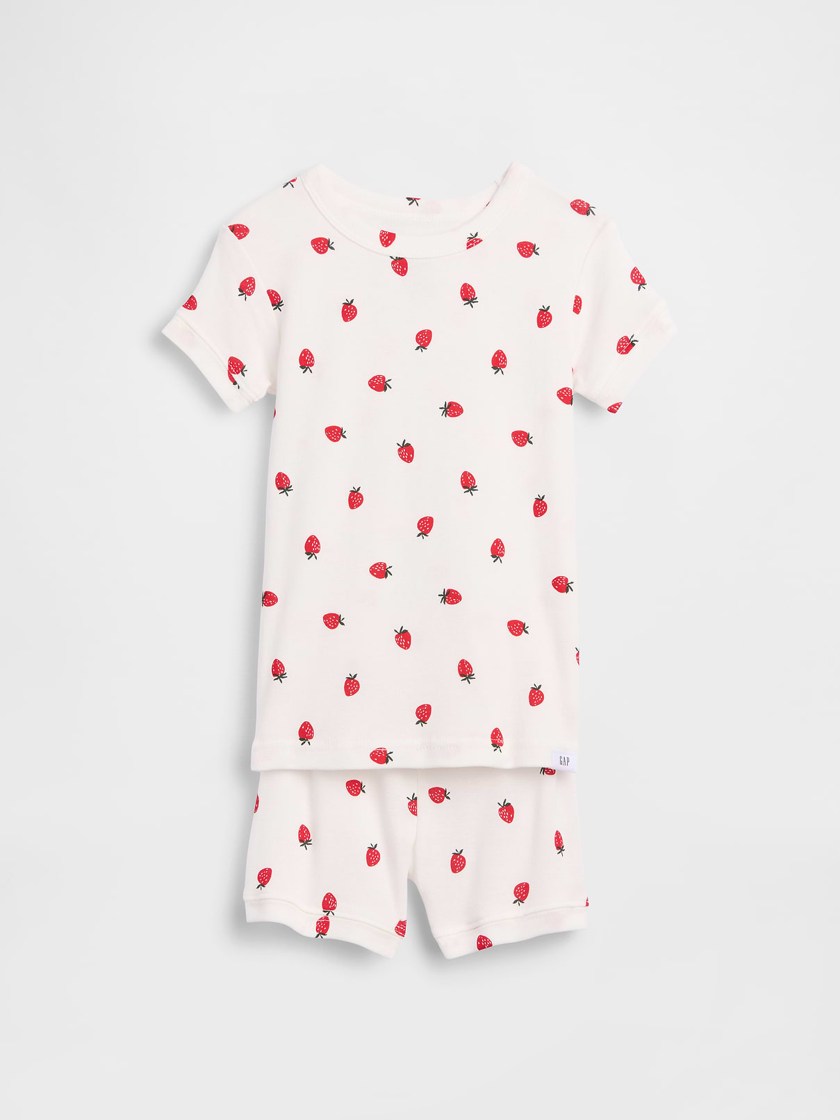 Baby & Toddler Organic Brushed Cotton Strawberry PJ Short Set