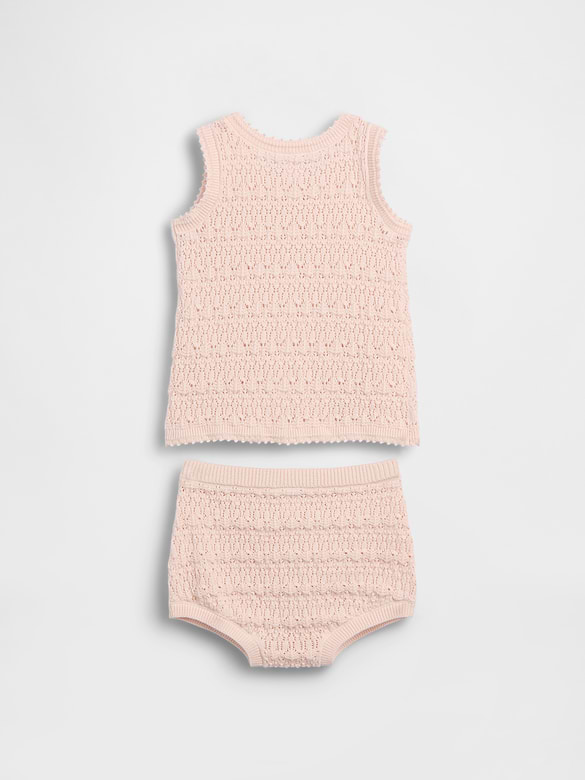 Baby Crochet Tank Outfit Set