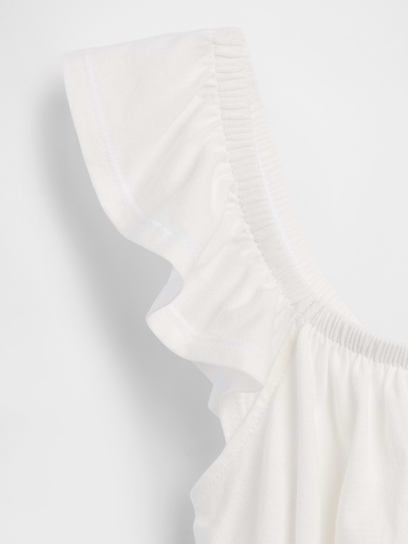 Kids Flutter-Sleeve Smocked Peplum Top