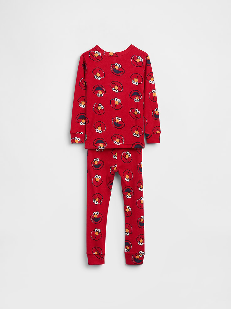 Image number 2 showing, Baby & Toddler Sesame Street Organic Brushed Cotton Elmo PJ Set