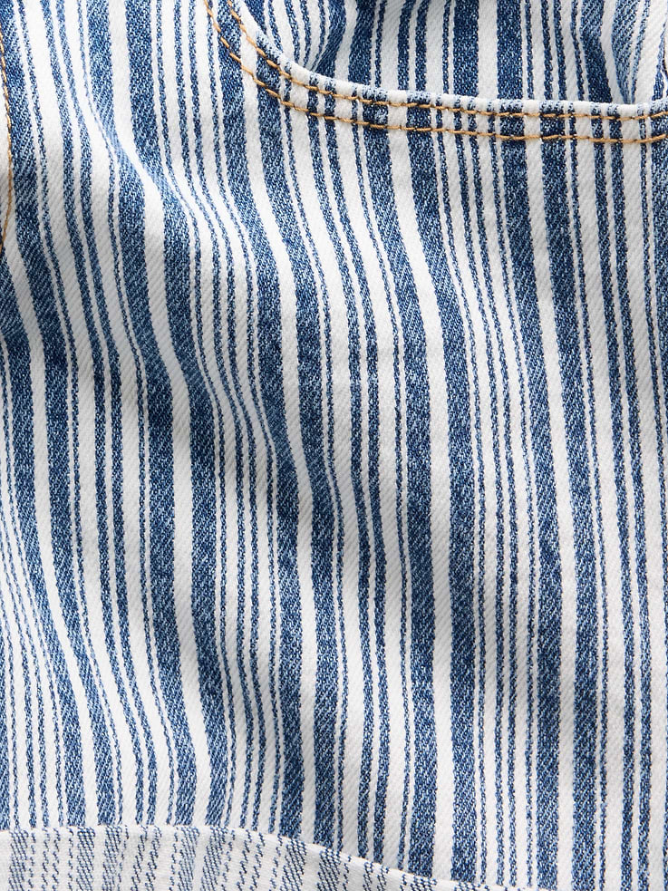 Image number 6 showing, Kids Denim Stripe Midi Shorts
