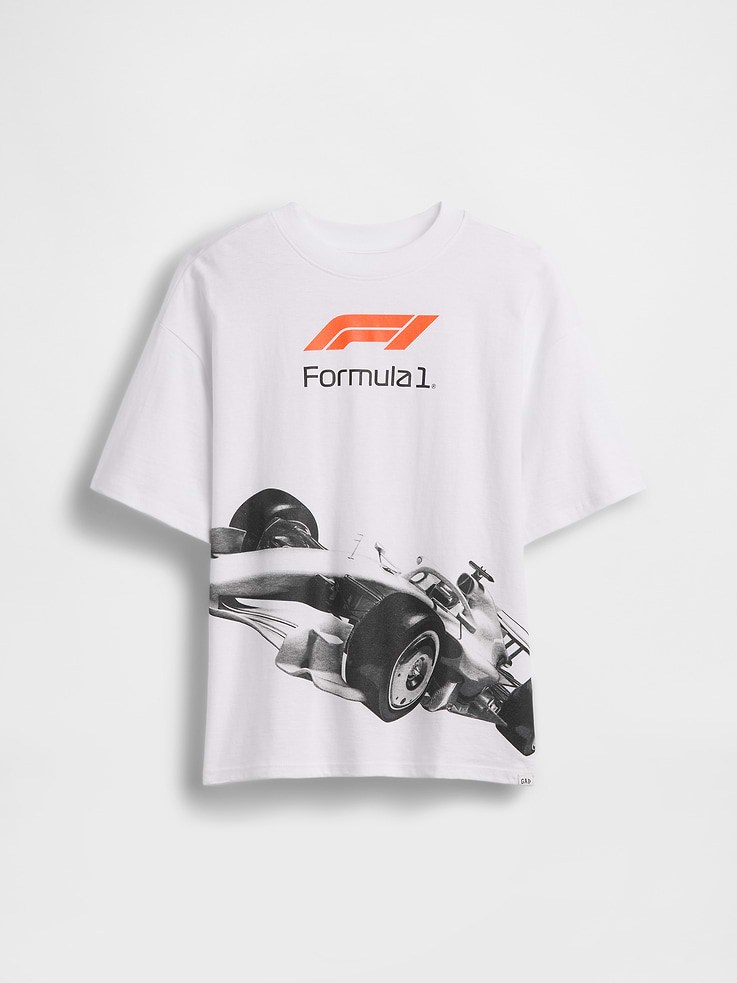 Image number 1 showing, Kids Formula 1 Oversized Graphic T-Shirt