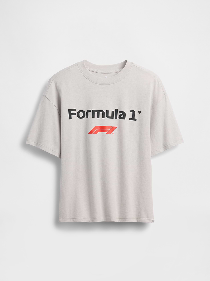Image number 1 showing, Kids Formula 1 Oversized Graphic T-Shirt