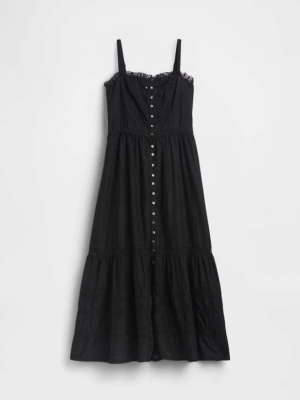 Eyelet Tiered Maxi Dress