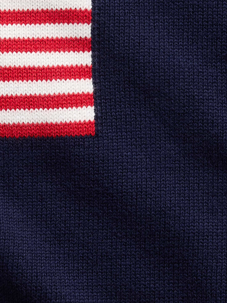Image number 6 showing, Kids100% Cotton Crochet Oversized Americana Sweater