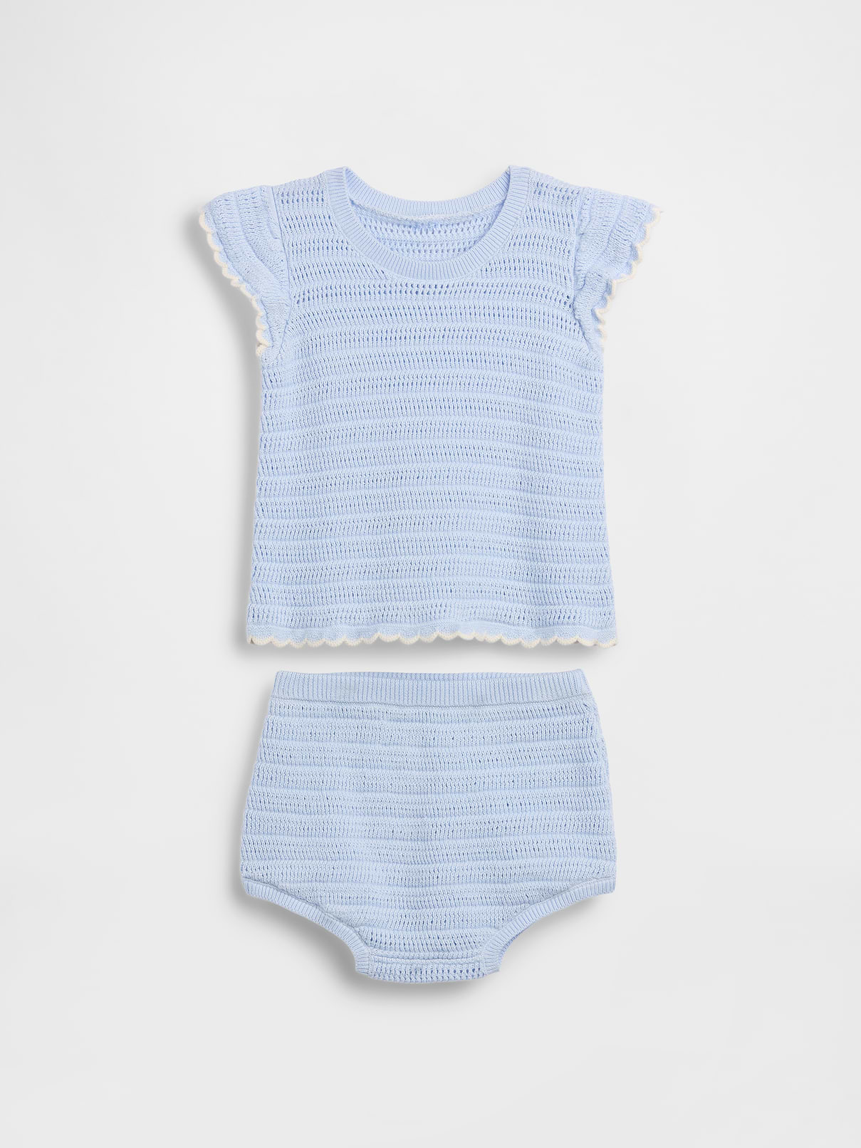 Baby Crochet Stripe Outfit Set