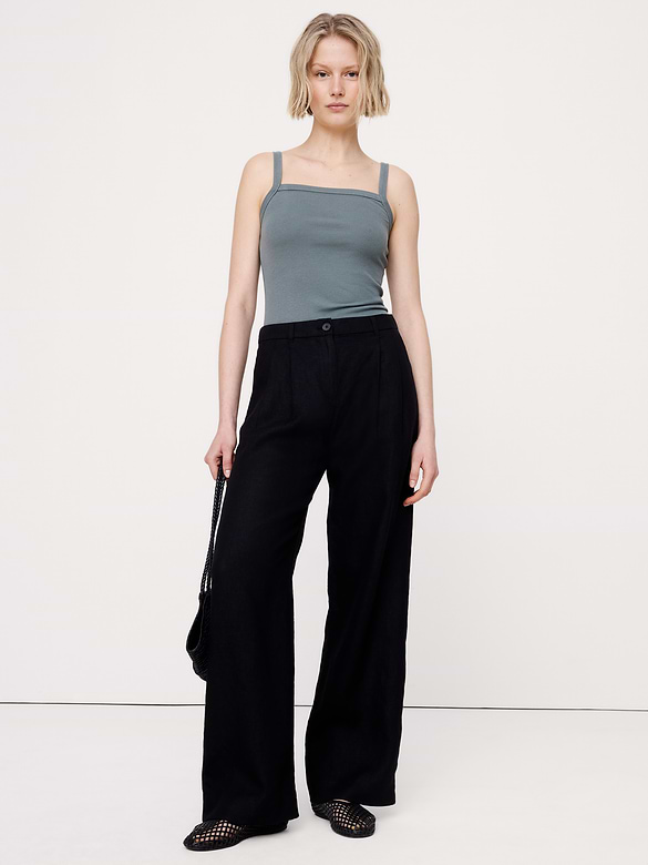 Ribbed Square-Neck Tank