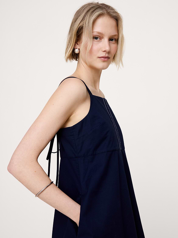 Cotton Twill Mini Dress
