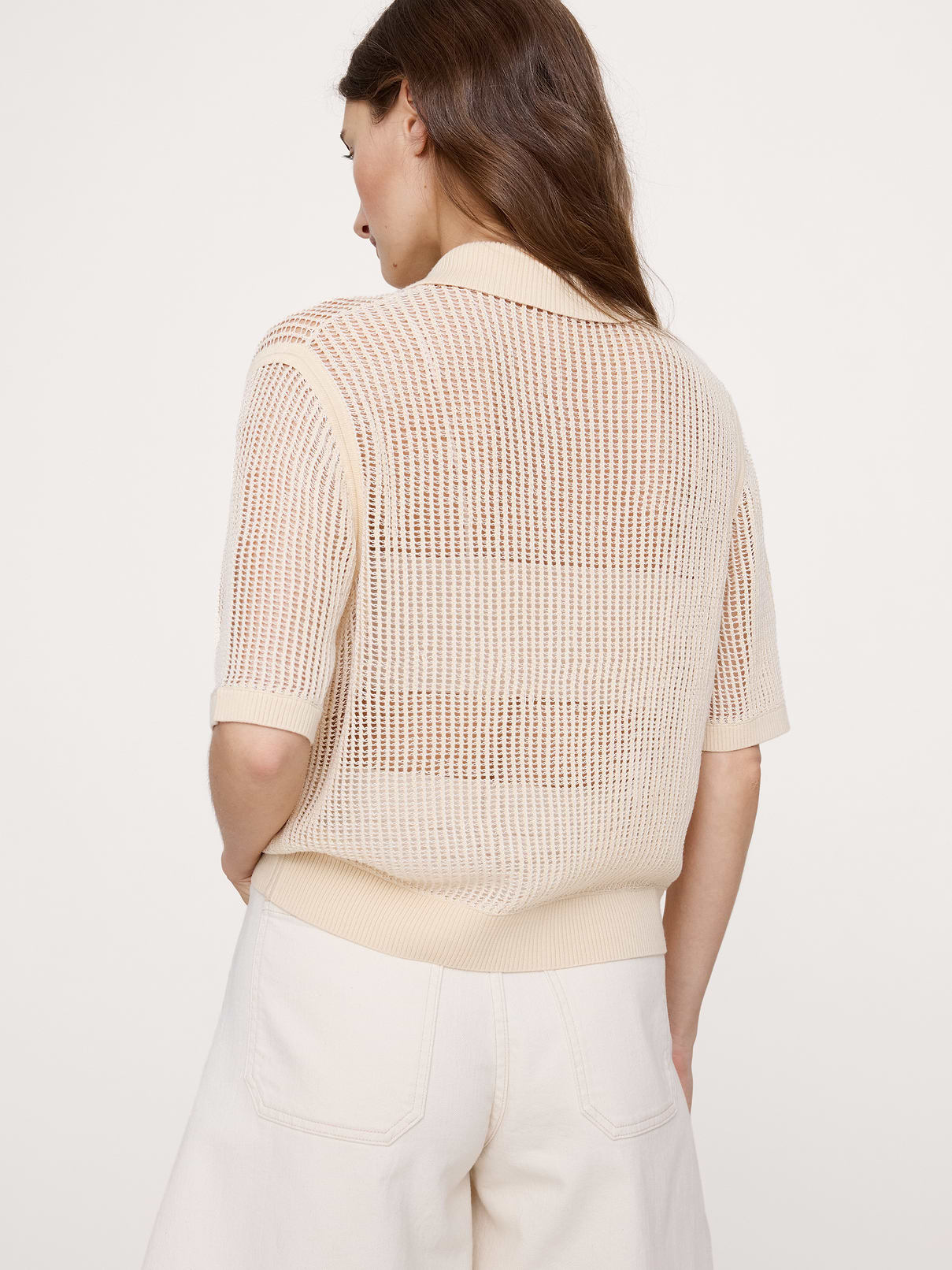 L'image numéro 2 présente Cardigan polo à mailles
