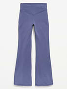 Image number 1 showing, High-Waisted PowerChill Crossover Flared Leggings for Girls