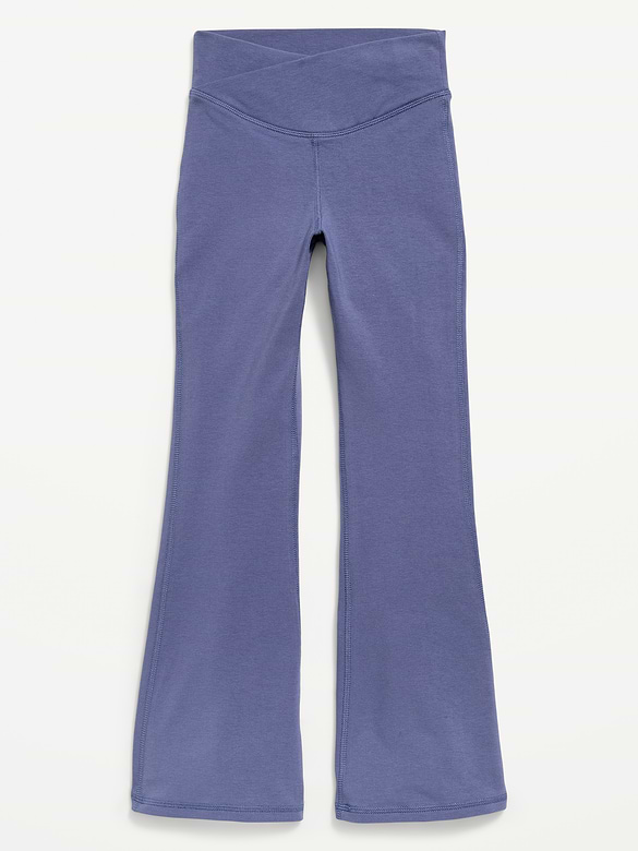 High-Waisted PowerChill Crossover Flared Leggings for Girls